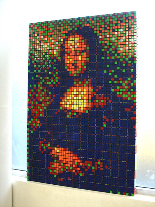 Мона Лиза из кубиков-рубиков