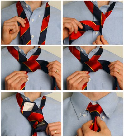Как завязывать Простой узел галстука